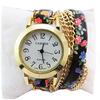 [Q5899] - Designer Watch 'Liberty' Black Multicolor Gold - 2 Wraps