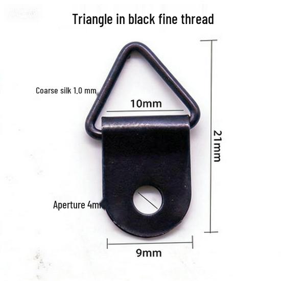 Black Triangle Hanging Hook for Photo Frames: Wall Ring Accessories