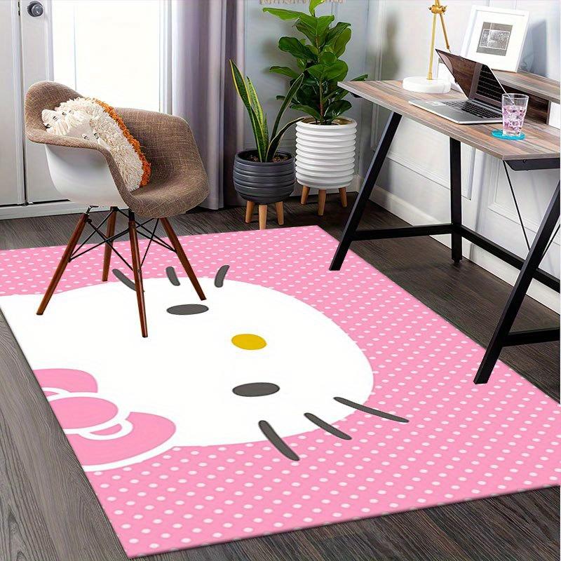 1pc Sanrio Hello Kitty Mermaid Printed Office Carpet Rectangle Rug Under The Table,Perfect Room Decor for Living Room, Bedroom, Kitchen, Non-slip Floo