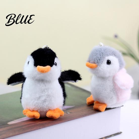 Handbag Charms Plush Pendant Soft Easy Hanging Mini 3D Eyes Keychain Cute Penguin