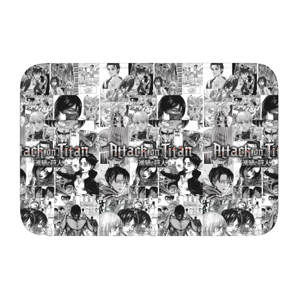 Attackes On Titan Front Door Mat Anti-Slip Indoor Welcome Waterproof  Doormat Living Room  Entrance Rug Carpet Footpad