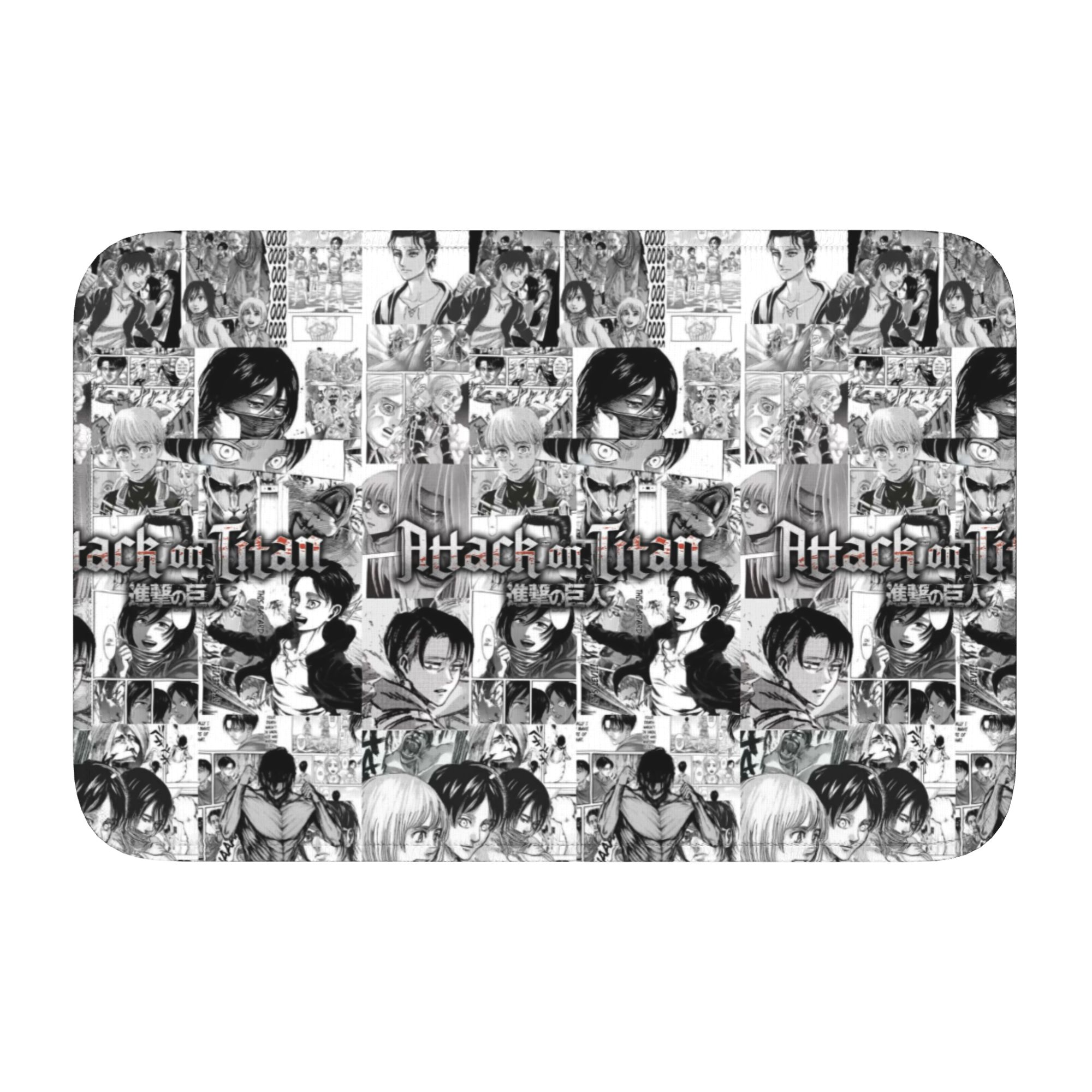 

Attackes on Titan Doormat Anti-Slip Bath Kitchen Welcome Mat Toilet Door Floor Entrance Carpet Rug Footpad 60cm x 90cm