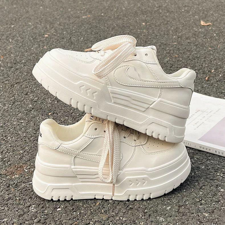 Suola alta con rialzo 22 nuove scarpe in tela primavera e autunno scarpe latte fufu scarpe sportive e per il tempo libero scarpe da ginnastica