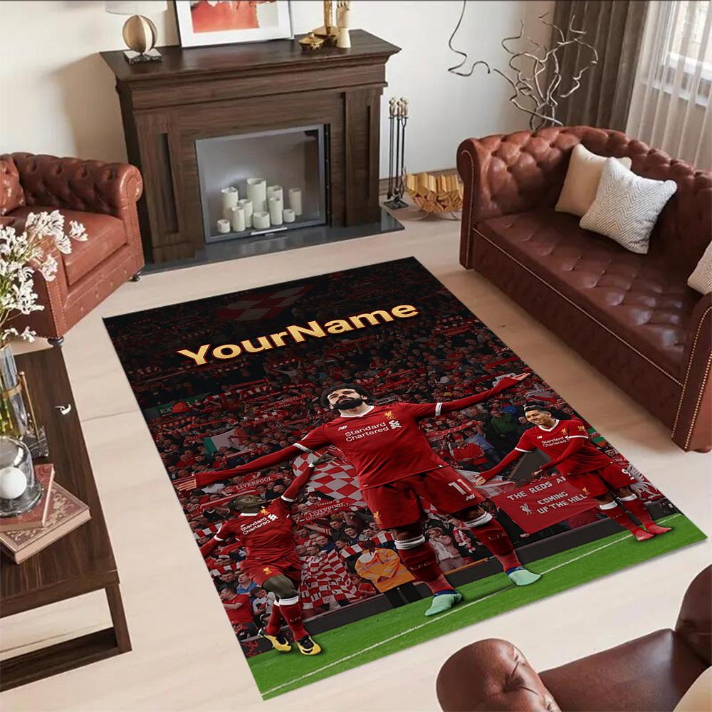 Liverpool Customize Text Floor Mat Perfect for Study room Living Rooms Game Room Dormitory Antislip Carpet Office home decor Birthday/Christmas Gift