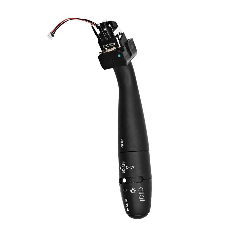 Automotive Lighting Control Stalk 96439233ZL Combining Turn Signal & Fog Light Functions with Visible Directional Icons, Attached Leads & Terminal