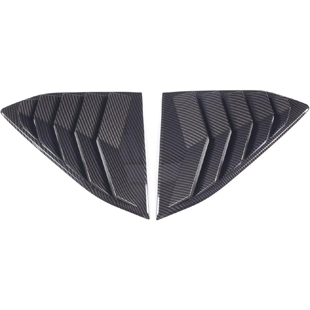 Rear Side Window Louvers Cover Trim for Corvette C8 2020-2025 Racing Style Triangular Window Glass Blinds for Chevrolet Corvette C8 Manual