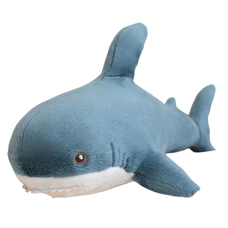 30/45/60/80/100cm Lustiges Niedliches Hai Plüschtier Weiches Stofftier Lesekissen für Geburtstagsgeschenke Kissen Puppe Geschenk