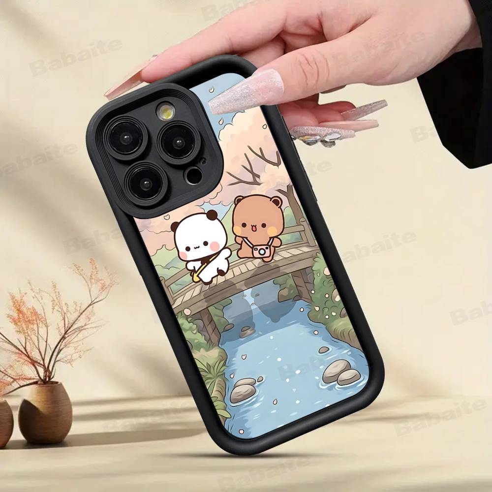 Cute Bubu Dudu Phone Case For IPhone 17 16 15 14 13 12 11 Pro Max Plus Black Full Coverage TPU