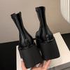 Fashion Brand New Gothic Style Sexy Elegant Chunky Platform Women Ankle Boots Big Size 43 Walking Comfy Woman Shoes Platform Shoes