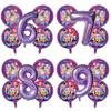 Kpop Demon Hunters Birthday Balloons Decoration Set Music Girl Number Aluminum Film Ballons Kids Party Supplies Gift Favor Decor