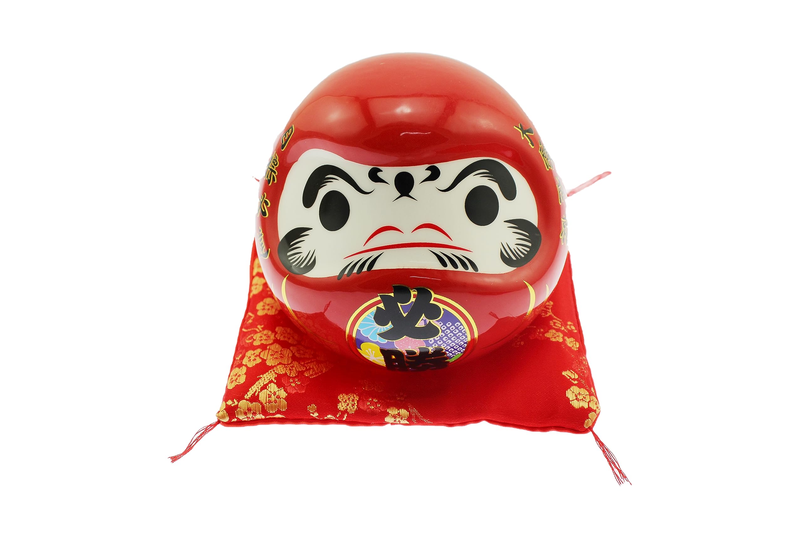 

Speed Mao Lucky Daruma Doll Piggy Bank with Decorative and More For Gambling Cushion, Ornament, (Red, Luck)