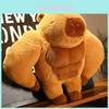 Adorable Muscle Capybara Plush Toy Soft Cuddly Pillow For Birthdays And Gifts