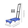 Foldable Transport Cart Thickened Iron Frame Rolling Hand Truck Multipurpose