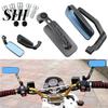 Square Side Mirror 1 Pair Motorcycle Rearview Modified with Screws Clearer Vision Universal Aluminum Alloy Motorbike Rear View Accessories