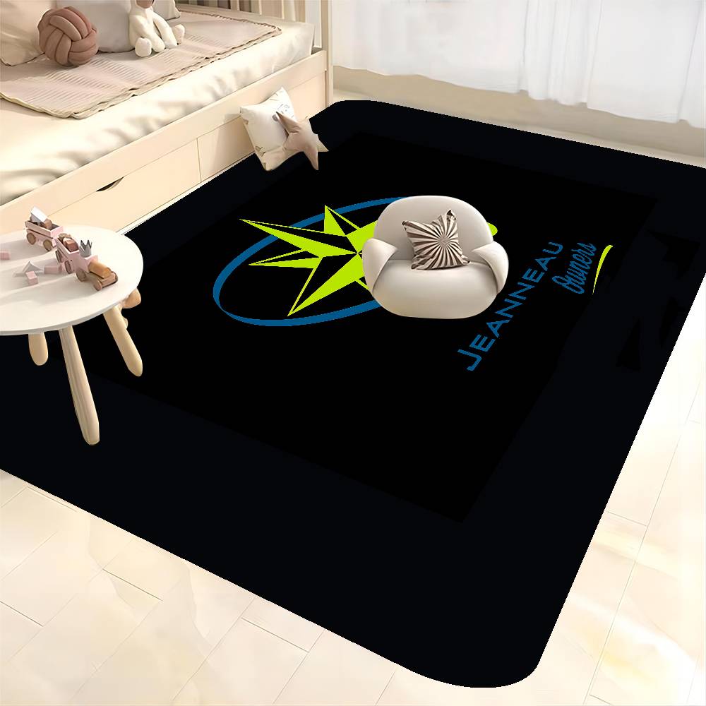 

JEANNEAU Logo Hallway Carpet Washable Non-Slip Living Room Sofa Chairs Area Mat Kitchen Doormat Area Rug 40x60cm