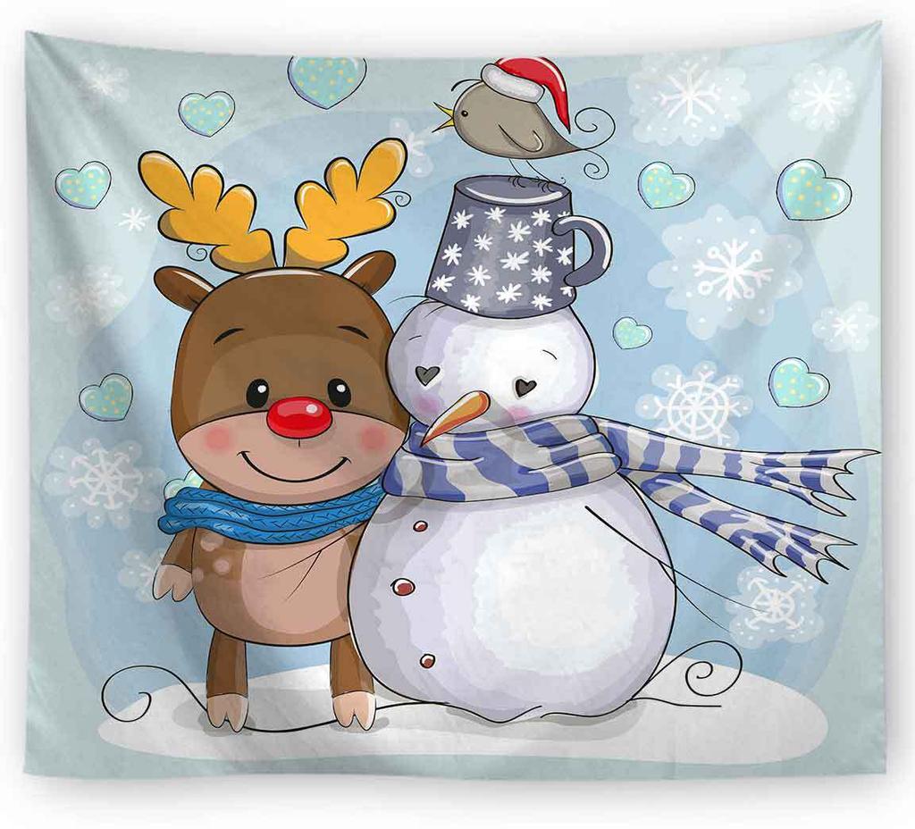 Cross-border Hanging Cloth Foreign Trade Amazon Christmas Printed Tapestry