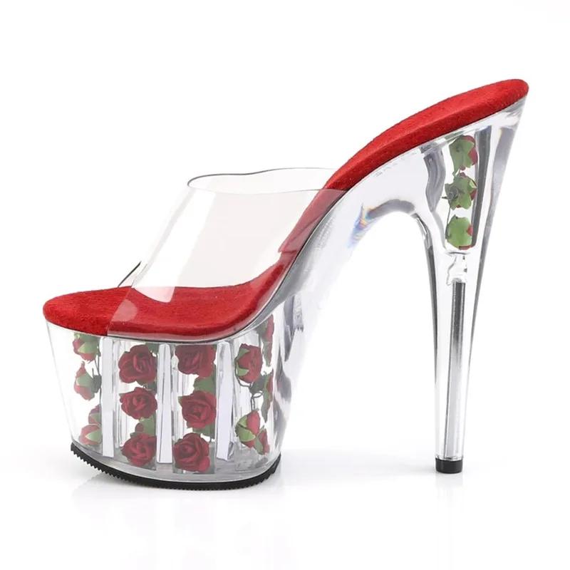 Fashion 15cm High Heeled Stiletto Heel Crystal High Heels Fairy Style Line with Sandals 2025 New Summer Transparent Sandals Women