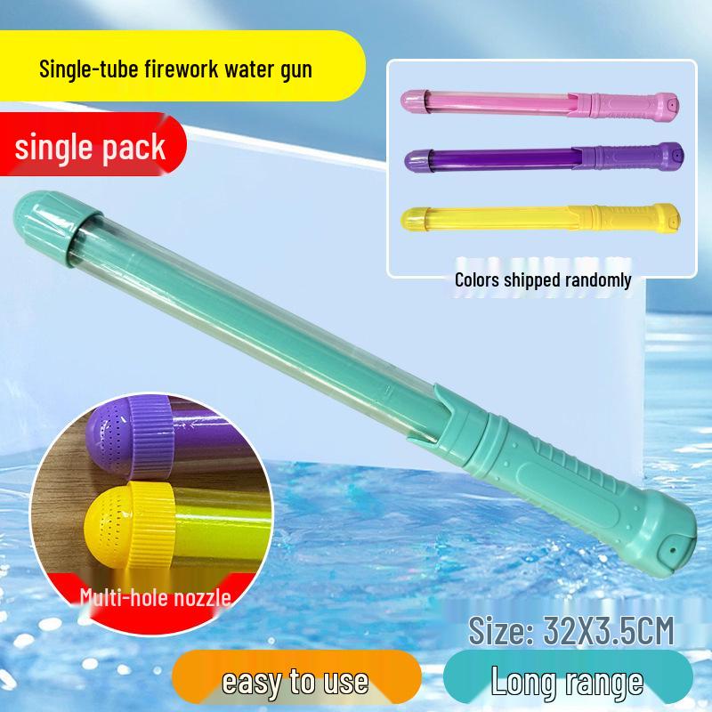 Kids  Fireworks Water Blaster: Multi-Hole, Pull-Out Cannon, Large Capacity Beach Toy
