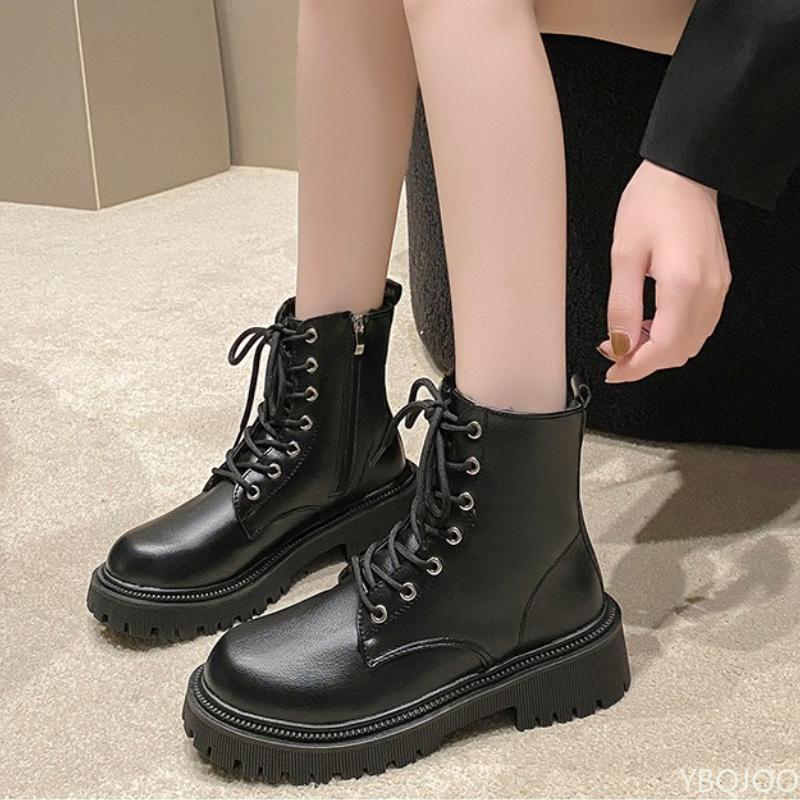 Fashion Women's New Autumn Winter Thick Sole with Plush Insulation Casual Fashionable Short Boots Comfortable Winter Cotton Boots