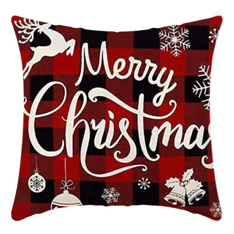 New Christmas Santa Claus Pillowcase Home Sofa Cushion Car Cushion Cartoon Christmas Pillowcase