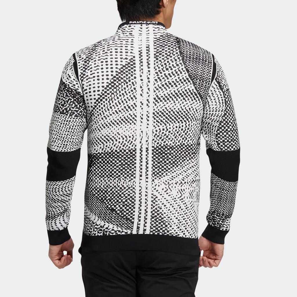 Adidas Pk Farbverlauf Streifen Rücken Halbreißverschluss Slim Fit Strickpullover Herren Oberteile Grau HM7625