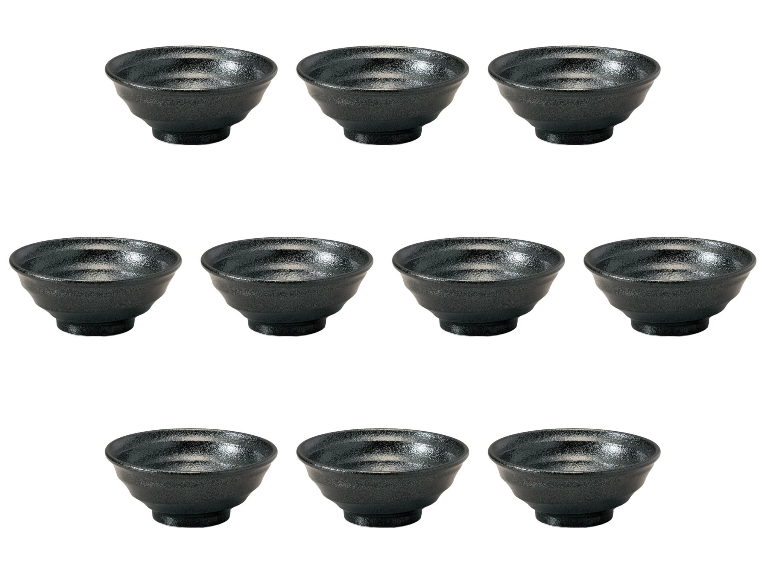 

Set of 10 Naruto Black Obsidian Bowls x cm Ramen Bowls by Setomonohonpo 6.5 [19.9 7.9 (1000cc)]
