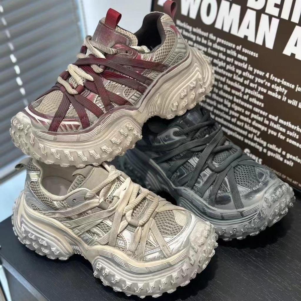 Women's Trendy Thick Sole Platform Sneakers - Height-Increasing 2025 Autumn Casual Running Shoes