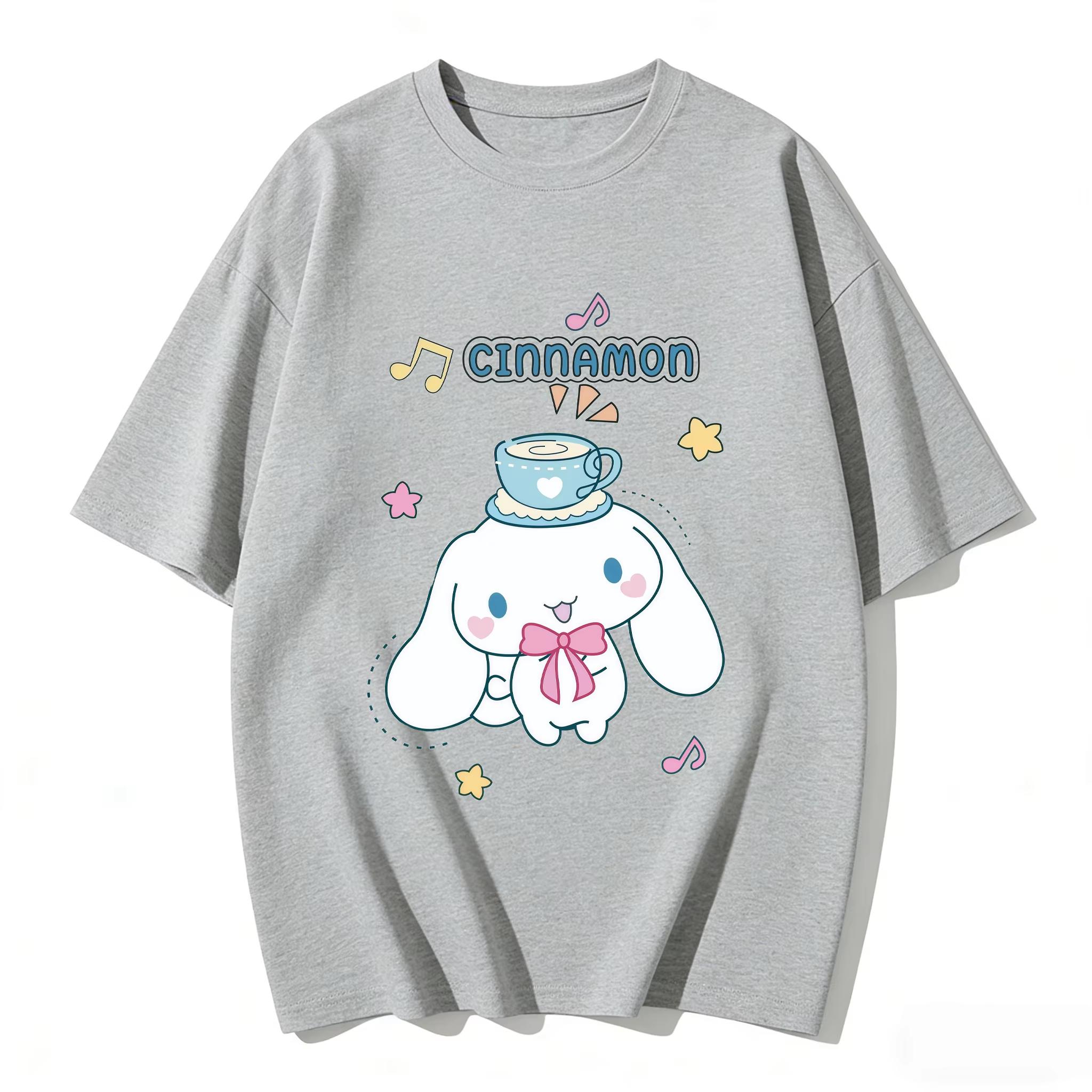The 2026 New Cinnamon Roll Teacup Music Cartoon Pattern Tshirt Is A Shortsleeved Tshirt Suitable for Women Unisex and Children S