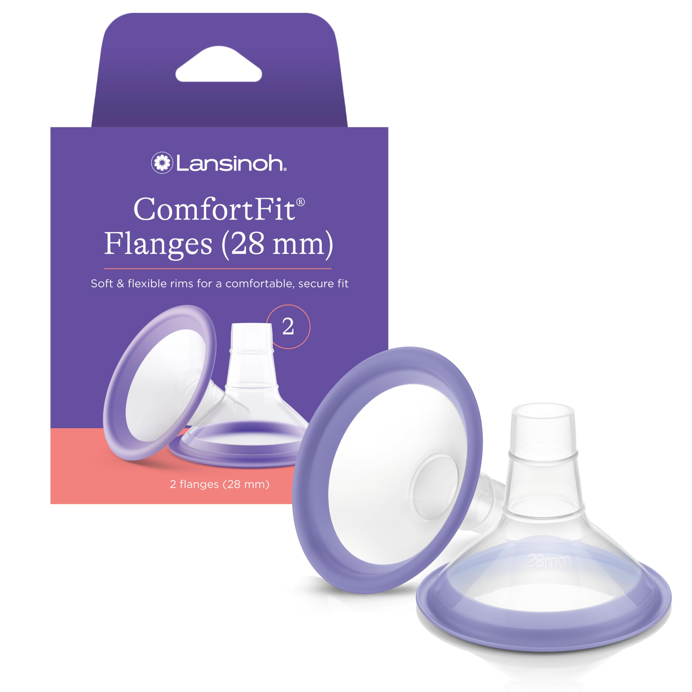 

Lansinoh ComfortFit Breast Pump Flange, Size 28mm, 2-Pack