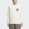 adidas Originals Logo Buchstaben Rundhals Langarm T-Shirt Herren Oberteile Weiß JL7500