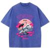 Vintage Womens Acid Wash TShirts Tokyo Harajuku Printing Tees Crewneck Cotton Oversized Short Sleeve Fashion Female Clothes