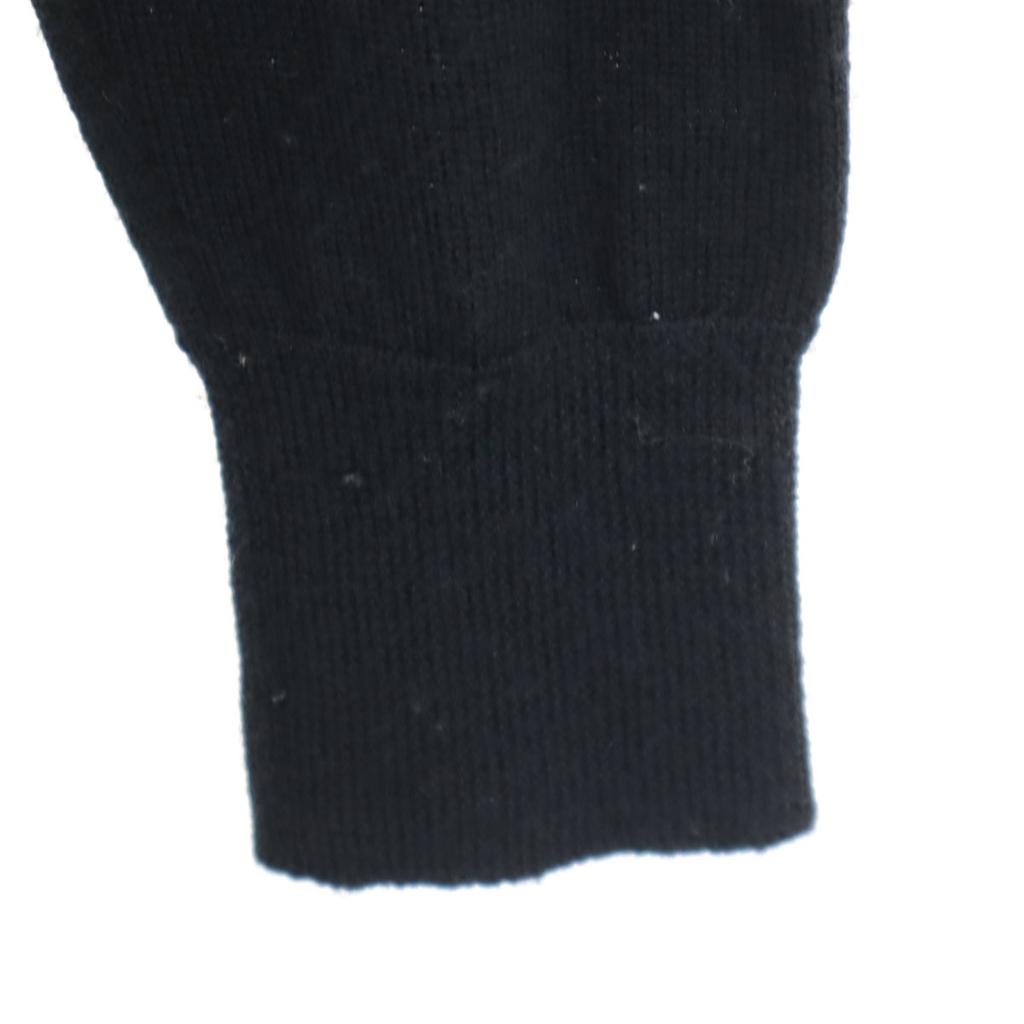 LACOSTE Made in Japan 100% wool Long sleeve V neck one piece 36 black Women Used