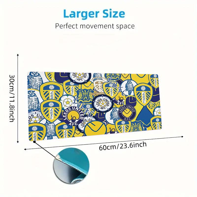 Leeds United Football Club Large Size Mouse Pad Large Gaming Table Cushion Non-slip Laptop Tablet Big Mousepad XXL Mat Mini PC Playmat With Lock edge