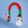 Nadmuchiwany Łuk Świąteczny ze Śnieżnym Bałwanem Świętym Mikołajem 100-240V Wodoodporne Światła LED Świąteczny Nadmuchiwany
