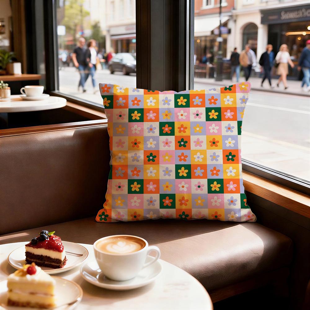 Solid Color Blocking Cushion Cover Set of  Decorative Short Plush Pillow Covers for Sofa Soft  Cushion Case x cm