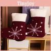 Christmas Decor Plush Sock With Embroidered Snowflake And Gift Bag For Holiday Home Decor