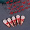 Women Nail Art Halloween Gothic Bat Stickers, Black Cat Bow Manicure Decoration Waterproof Stickers Decals, Girls Accessories for Holiday Party