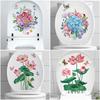 1pc Flower Toilet Stickers Bathroom Seat Cover Sticker Self-adhesive Removable Waterproof PVC Sticker Refrigerator Posters