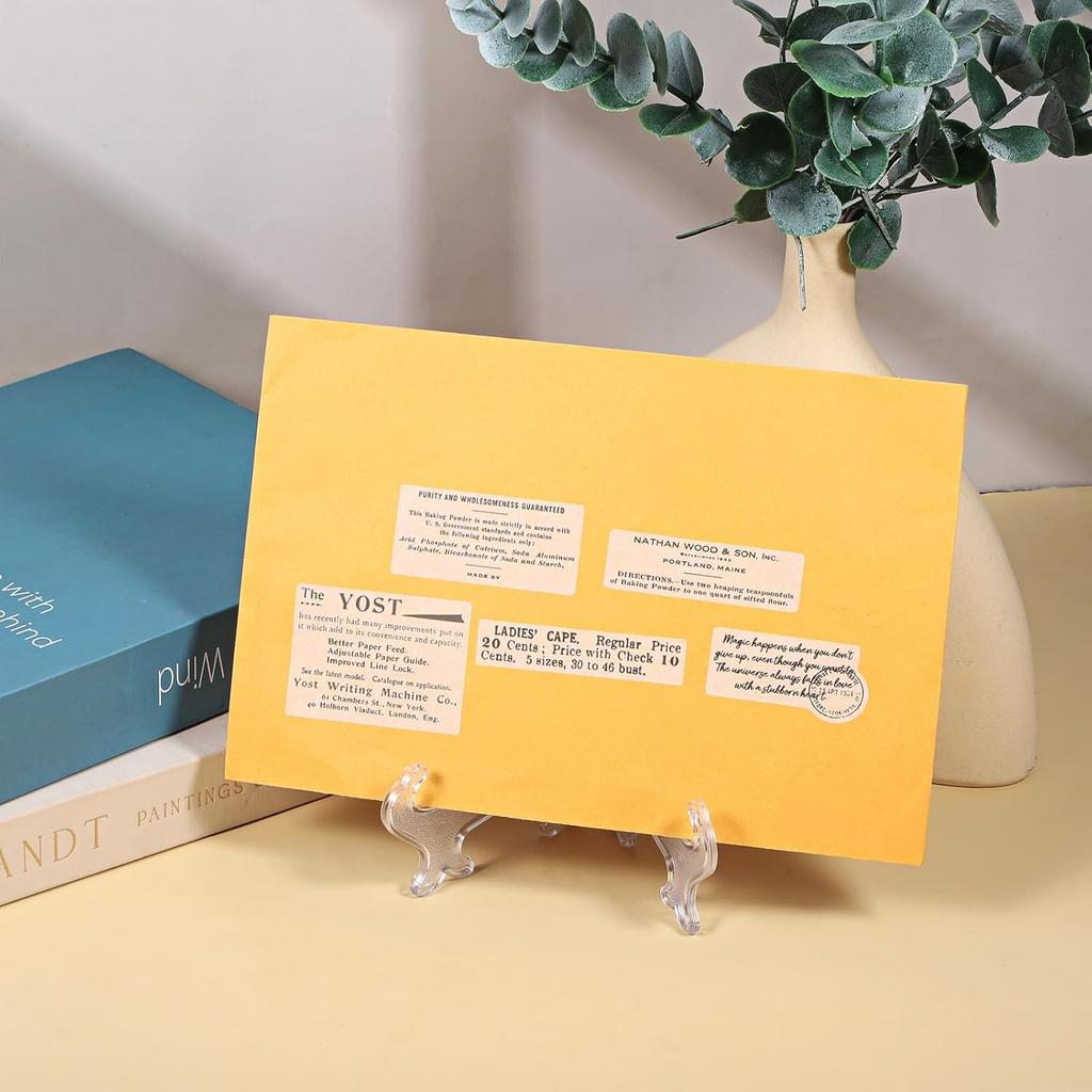 Plastic Easel Plate Display Stand Photo Picture Frame Holder for Wedding Party Desktop Decoration Folding Phone Book Racks