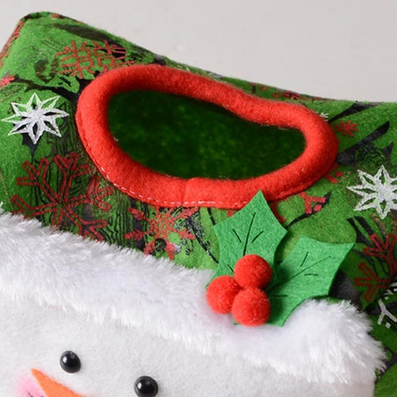 Foldable Festival Tissue Holder With Multiple Santa Patterns Durable Storage Solution For Seasonal Table Setting