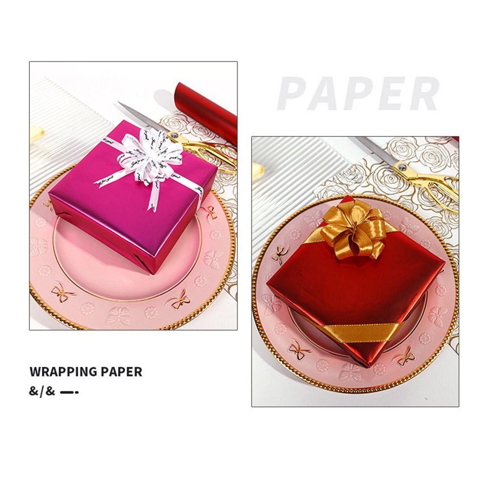 Creative Metallic Gift Wrapping Paper Matte Pure Color Art Paper 300cm Length Accessories Craft Paper Festival Supplies