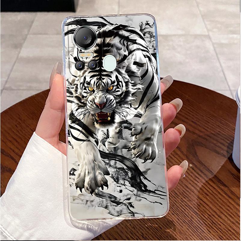 For ITEL S18 S663L Case ITEL Vision 5 S663LC Cover Clear Luxury Funny Cute Love Rabbit Cat Cartoon Painted Silicone Phone Case