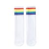6Pairs Multicolor Rainbow Stripes Socks Mid-calf Cotton Socks Cozy Rainbow Tube Sock  Outdoor Sports