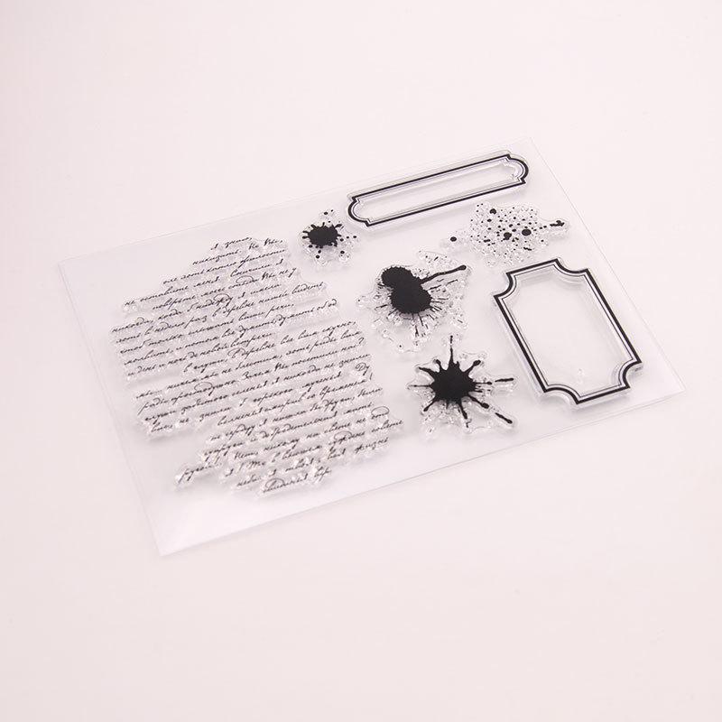 English Words Vintage Text Background Clear Stamps for Card Making Decoration DIY Scrapbooking for Embossing Album Decor Craft