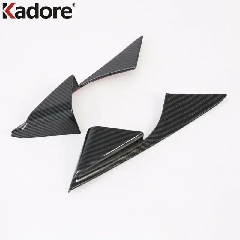 For Mazda 6 Atenza Sedan -  2024 Carbon Fiber Car Front Inner Door A Pillar Triangle Cover Trim Interior Accessories