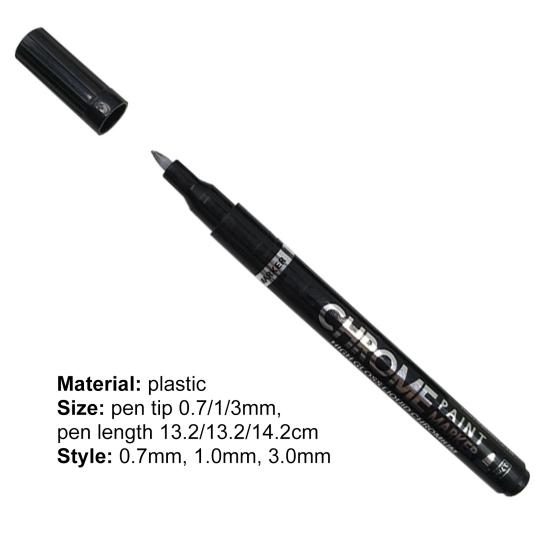 High Gloss Effects Chrome Plated Marker Pen Unique Plastic Reflective Ink Chrome Painting Pen for Glass