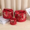 Wedding Wedding Candy Gift Box Round Handheld Ribbon Gift Packaging Box Chinese Traditional Handbag Party Favors Supplies