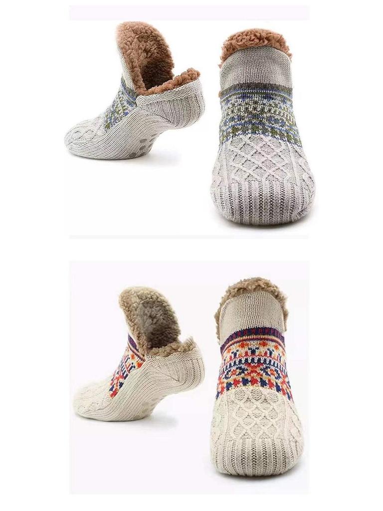 Men’s Extra Thick Non-Slip Indoor Winter Socks for Warm Feet