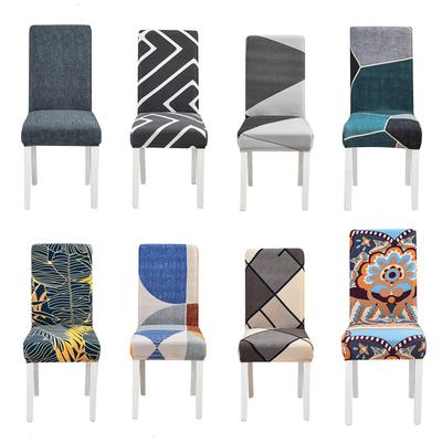 Geometric Dining Chair Cover Elastic Chair Covers For Office Restaurant Home Dining Room Anti -Dirty Removable Chair Case 1pc