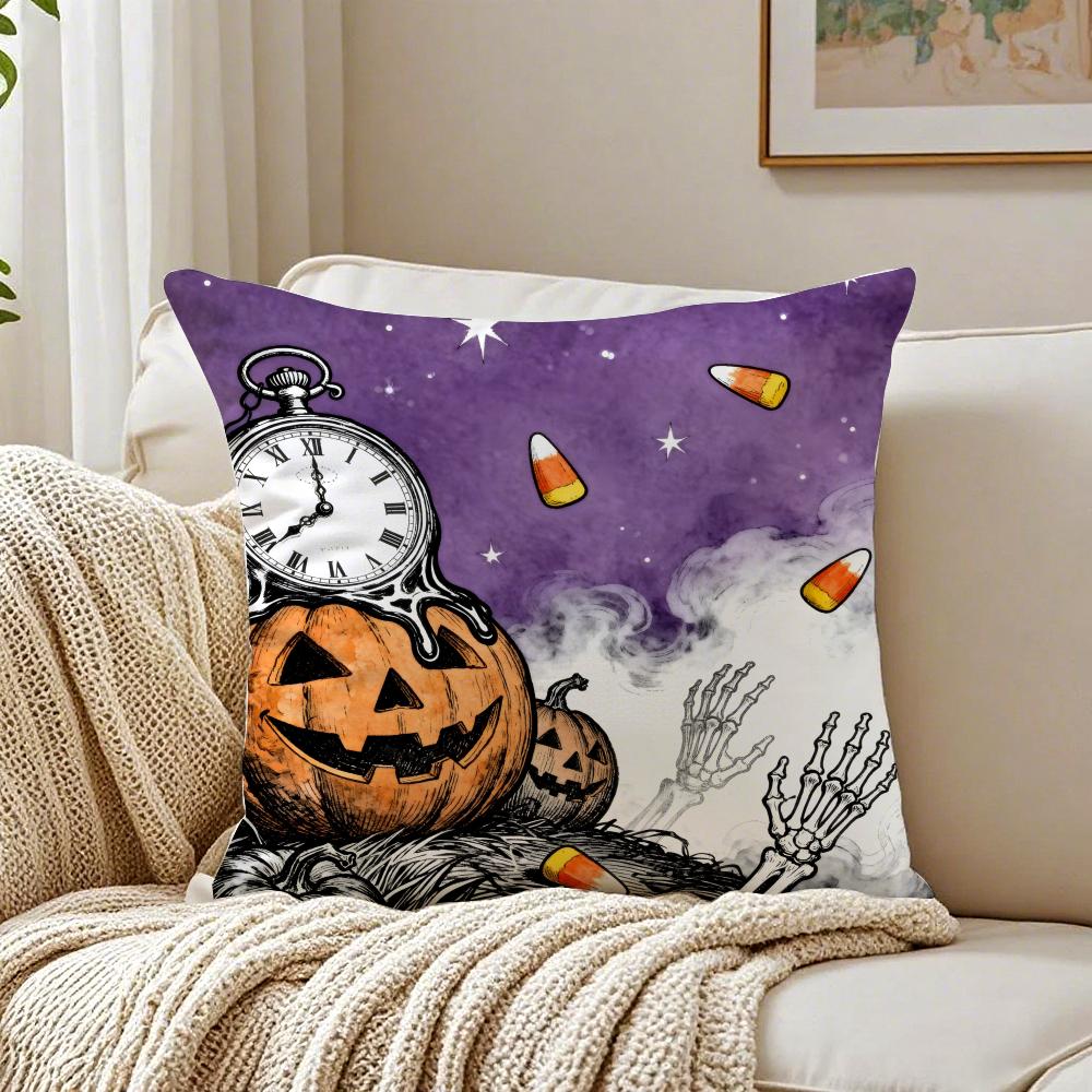 Surreal Halloween Cushion Cover Pillowcase Antidustmite Living Room Sofa Decor Cushion Room